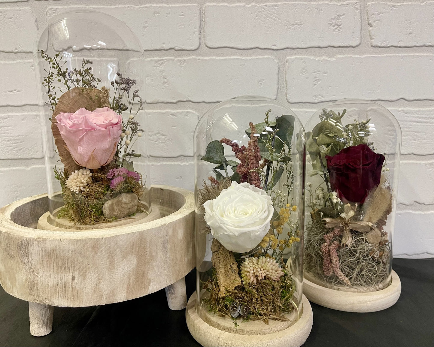 Cloche de rose éternelle